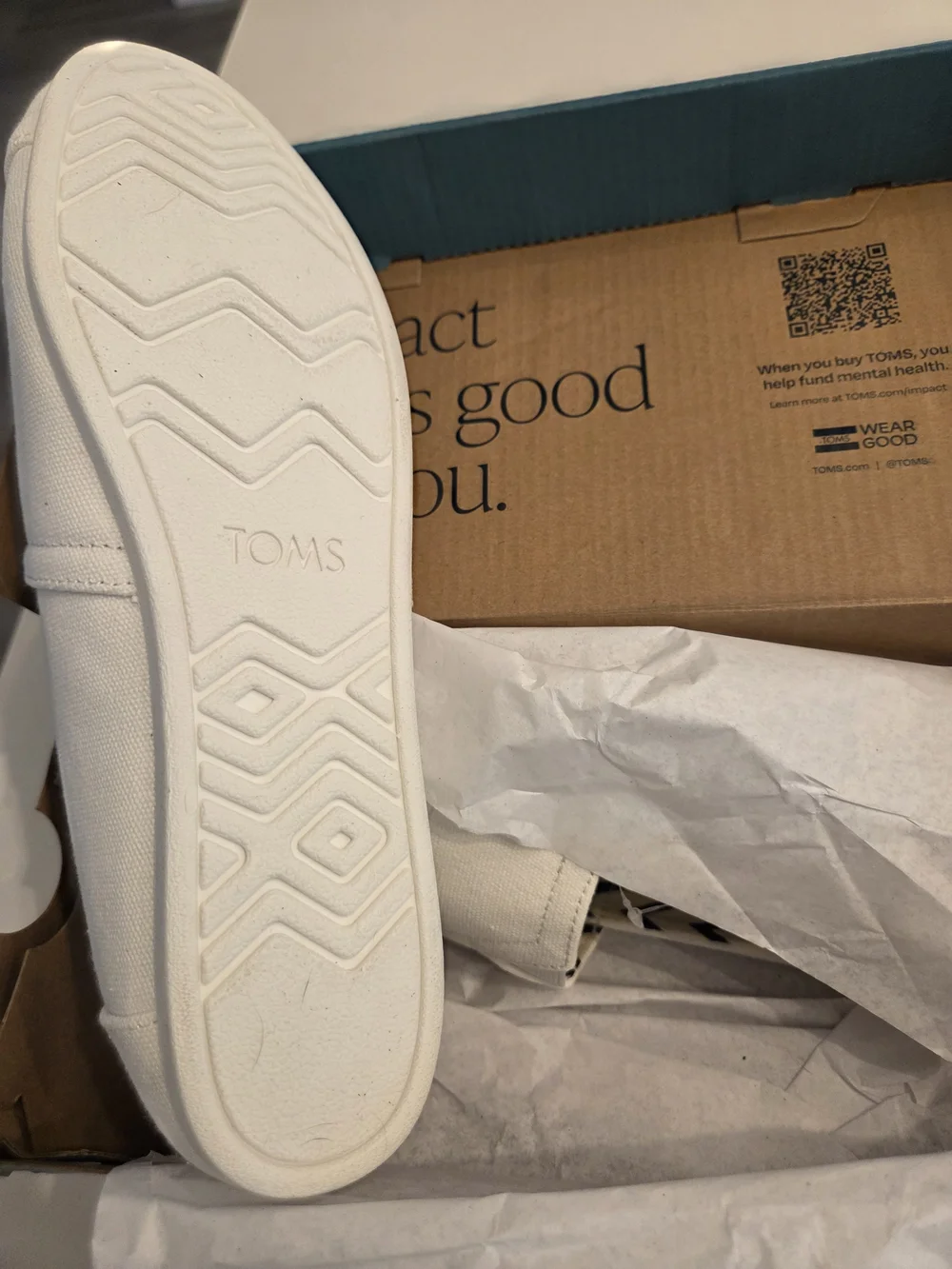 Brand New TOMS Alpargata Classic in White